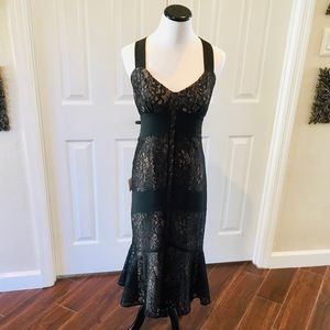 Ann Taylor Loft Romantic Black Lacy Dress
